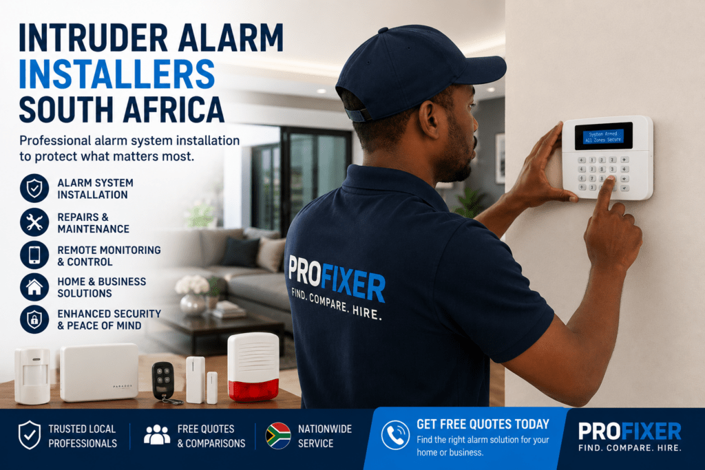 Intruder Alarm Installers South Africa providing professional alarm system installation services for homes and businesses