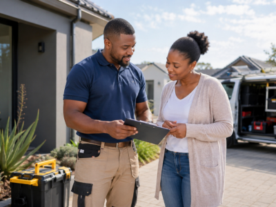 Trusted contractors South Africa showing a home owner