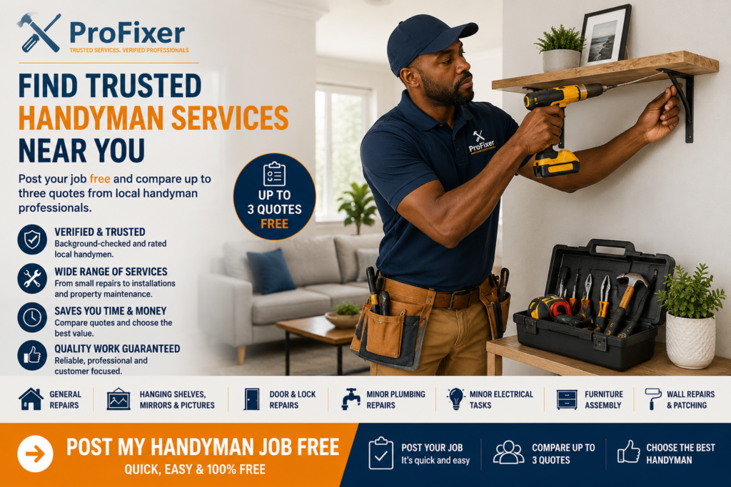 Handyman providing home repair services at a South African property