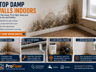 Stop damp walls indoors by identifying moisture damage, fixing the source and drying the wall properly before repair