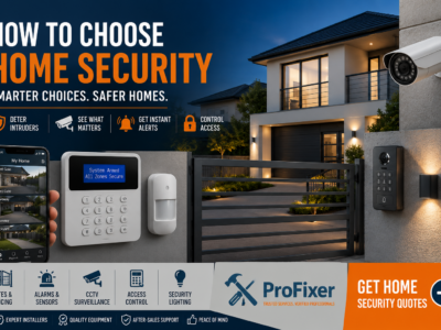 How to choose home security with CCTV, alarms, access control, lighting and secure gates