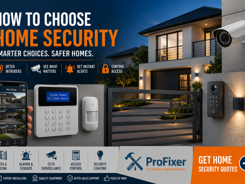 How to choose home security with CCTV, alarms, access control, lighting and secure gates